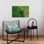 Rainette arboricole observant, style abstrait contemporain, affiche murale représentant une grenouille tranquille, nature et plante-1177008327