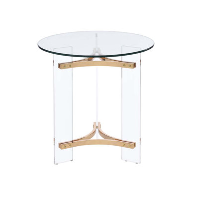 Table de bout Sosi, finition dorée