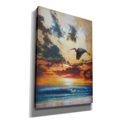 «Bird Of Paradise» par James Mazzotta, art mural sur toile, 18 po x 26 po