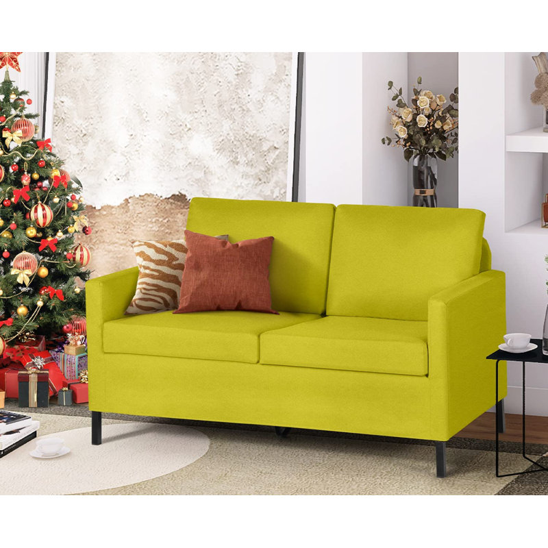Jimeny Upholstered 50.78'' Sofa, Green