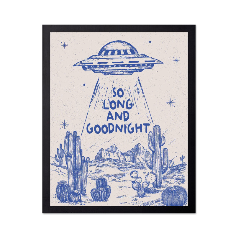 Bleu si long et bonne nuit, Black Framed, Poster, 08"H x 10"W