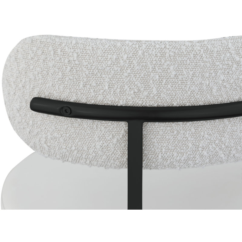 Beacon 26.5'' Counter Stool, Cream Vegan Leather And Boucle Fabric