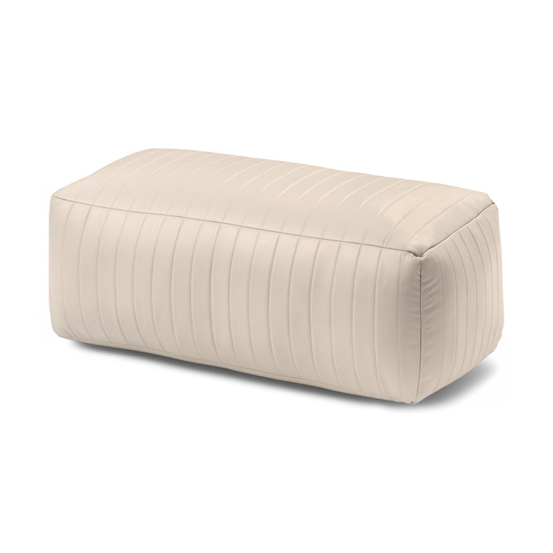 Pouf rembourré crème 17 po Florence, Crème, crème