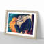 Geometric Macaw Parrot in Abstract - Framed Print-55727009-55727013