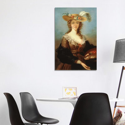 Self Portrait by Elisabeth Louise Vigee Le Brun - Wrapped Canvas Painting