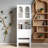 Fold-Out Convertible Writing Table, Desk Cabinet With Shelf And Drawer Multi-Function Home Office Workstation-688348722