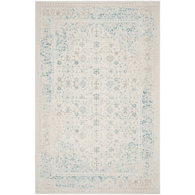 Tapis oriental turquoise / ivoire Alston