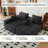 94"cloud Modular Sectional Couch Modern Minimalist Upholstered Couches, Comfort L Shaped Sofa For Living Room, Deep Seat Corner Couch, No Assembly Required-878566429-878566430