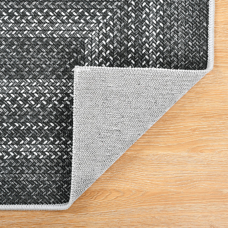 Machine Washable Kitchen Mat with Non-Slip Backing (Set of 3), Grey