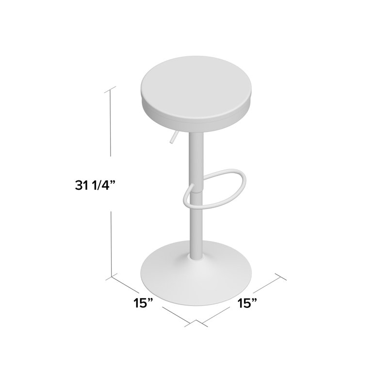 Chambord Swivel Adjustable Height Counter Stool with Metal Frame, Antique/Brown