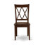 Ensemble de table de salle à manger 5 pièces pour 4 personnes comprenant une table de cuisine ronde avec piédestal et 4 chaises de salle à manger en acajou-313623466-313623508