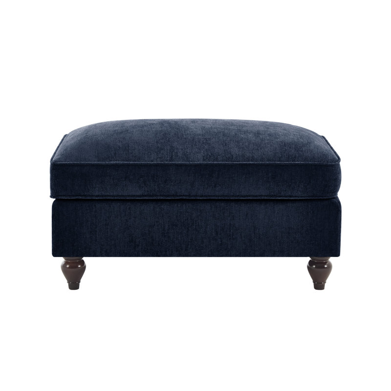 Contemporary Style Ottoman, Blue