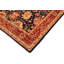 Tapis bleu / rouille en laine noué à la main 8 pi 1 po x 9 pi 9 po Abbigail