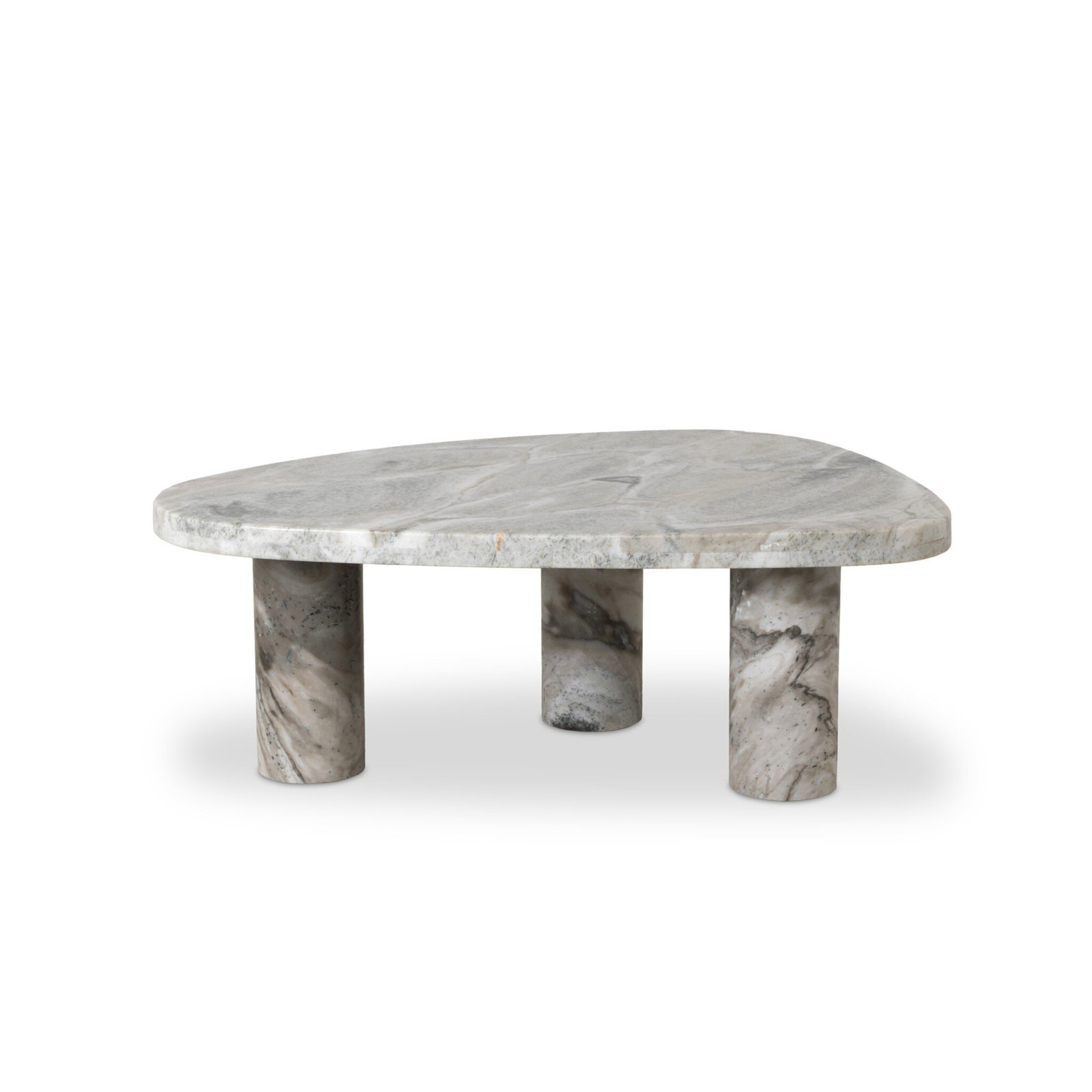 Moraga Genuine Marble Coffee Table, Sage Onyx, 15" H x 30" L x 48" W