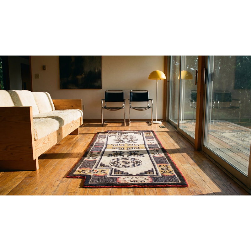 Tapis ivoire beige crème en laine noué à la main à motif de médaillon chinois des années 1930