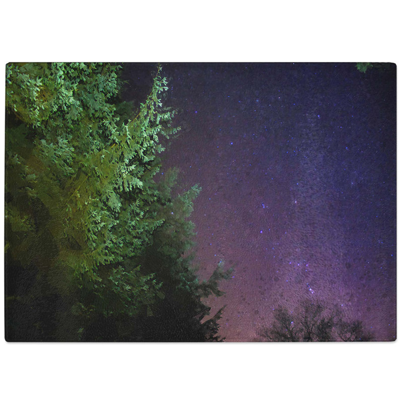 Tempered Glass Starry Sky Chopping Board, 28.5 cm W x 20 cm L