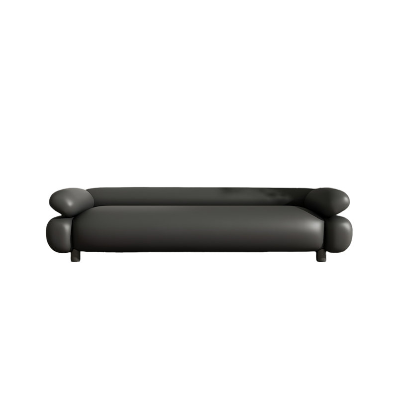Banc rembourré polyvalent en cuir, Noir, H 19,68 po x l 59,05 po x P 19,68 po