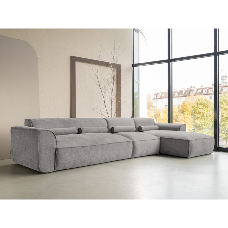 Flex Felix 6 Seater Corner Sofa , Right Hand Facing, Grey
