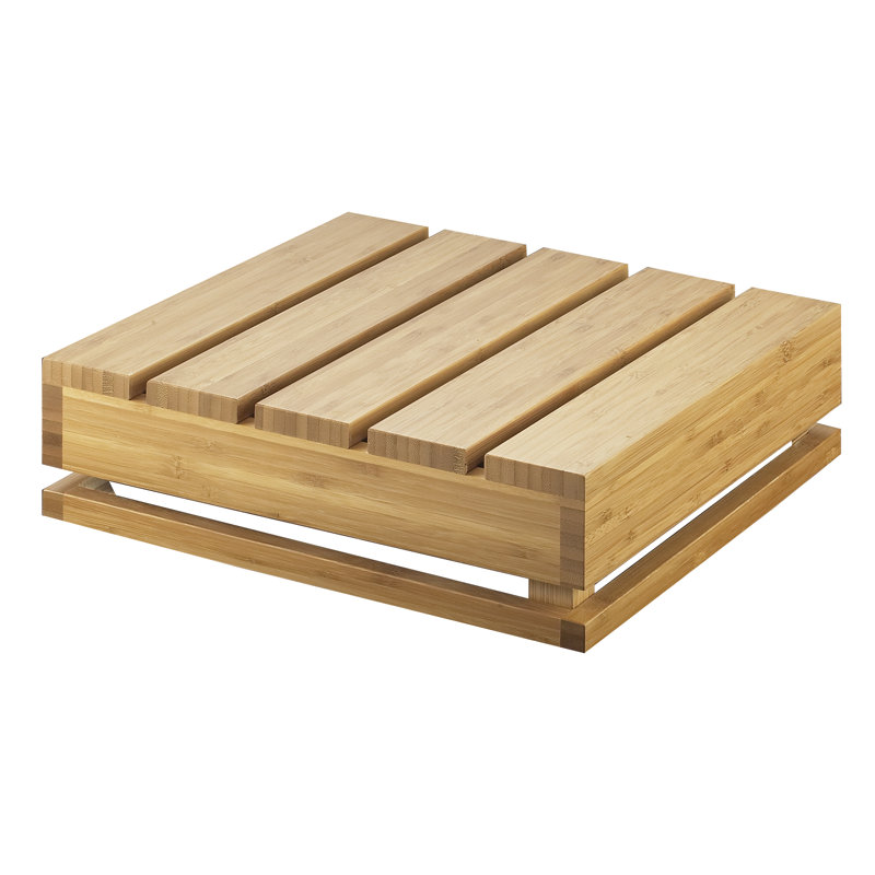 Square Crate Riser - 12" X 12" X 4", Bamboo