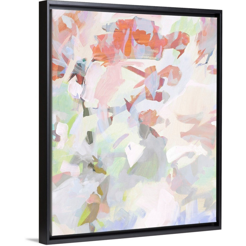 Pastel Vibes - reproduction d'art sur toile, Cadre flottant noir, H 32 po x l 26 po x P 1,75 po