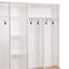 Portemanteau large avec banc de rangement, armoire à chaussures minimaliste avec rangement cubique et tablettes, portemanteau multifonctionnel avec 8 crochets pour les entrées, vestibule, -1301917873