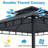 Mugen 8 Ft. W x 5 Ft. D Steel Grill-125368339