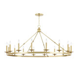 Allendale 16 - Light Candle Style Wagon Wheel Chandelier