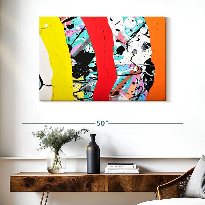 Avery Abstract Splatter, 26" H x 39" W