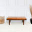 Banc en cuir brun clair Maddox Mid-Century