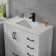36" Rectangular Ceramic Undermount Bathroom Sink with Single Hole Faucet, Overflow