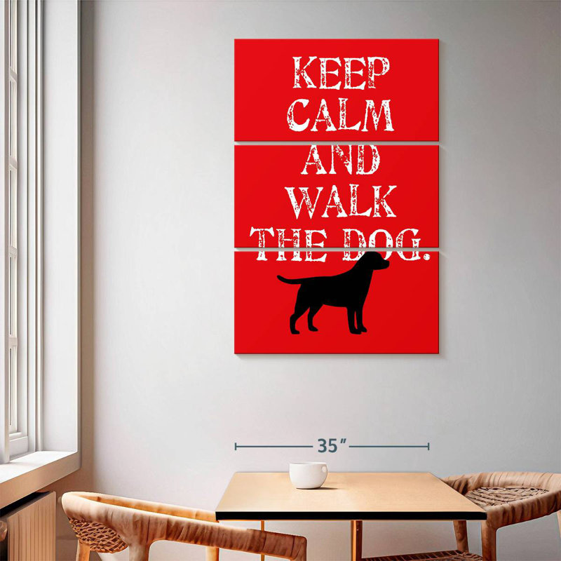 Tergel Keep Calm Labrador, 65" H x 42" W