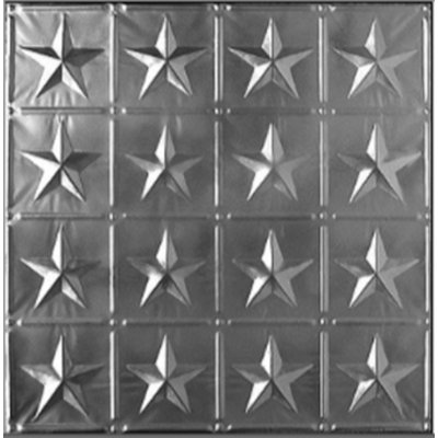 Carreau de plafond en étain argenté 1,98 pi x 1,98 pi