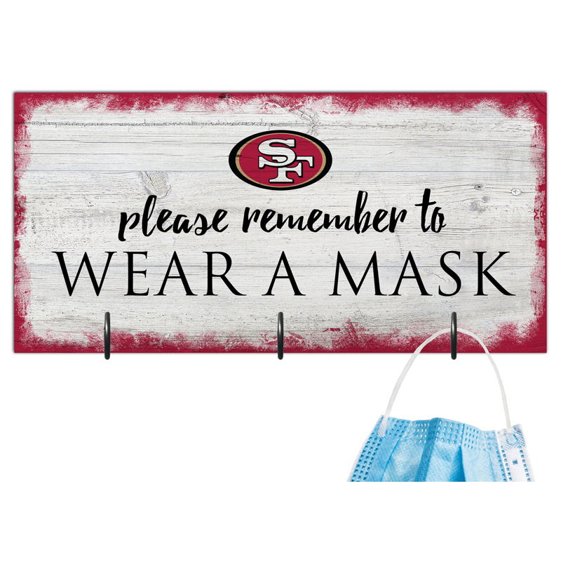 Wall 3 - Hook Wall Mounted Coat Rack, San Francisco 49ers