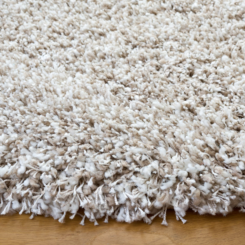 Marrufo Shag Performance Solid Color Rug, Round 4'