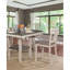 Dining Room Rustic Style Antique White 5Pc Dining Set Counter Height Table W Shelf Unique High Chairs Furniture