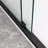 44 - 48" Wide Aluminum Frame Double Sliding Shower Enclosure With Chamfered 8mm Tempered Glass, Corrosion Handle, Handle For Towel And Sliding, Reversible Installation In Bathroom Chamfer Edged Black