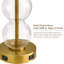 Ensemble de 2 lampes de table en verre 25 "