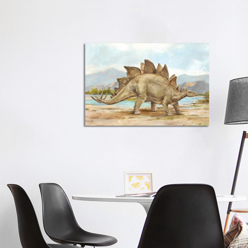 Dinosaur Illustration I 1 Piece Wrapped Canvas Wall Art, 101.6 cm H x 66.04 cm W x 1.91 cm D
