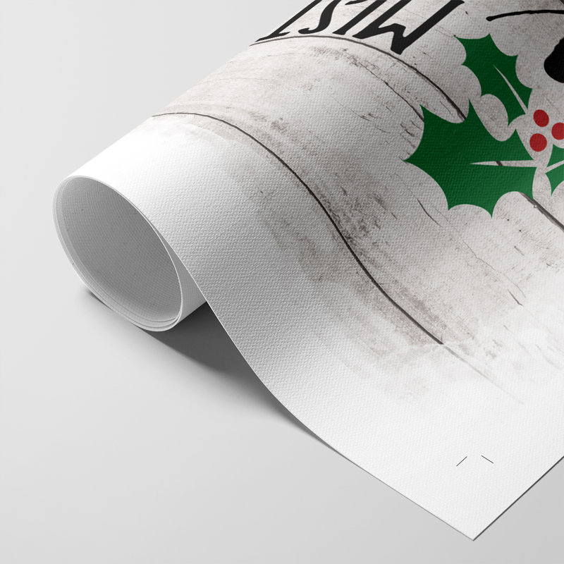 Mistletoe and Candy Cane - Impression sur toile seulement - NON CADRE, H 48 po x l 32 po