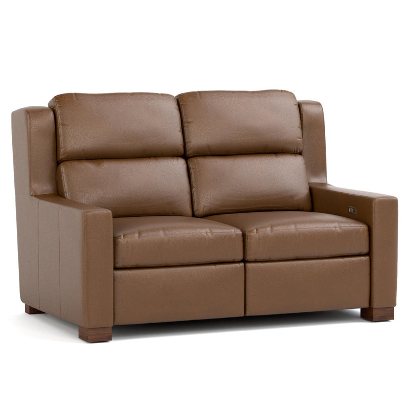 Woodlands Track Arm Motion Loveseat, Selvano Bark