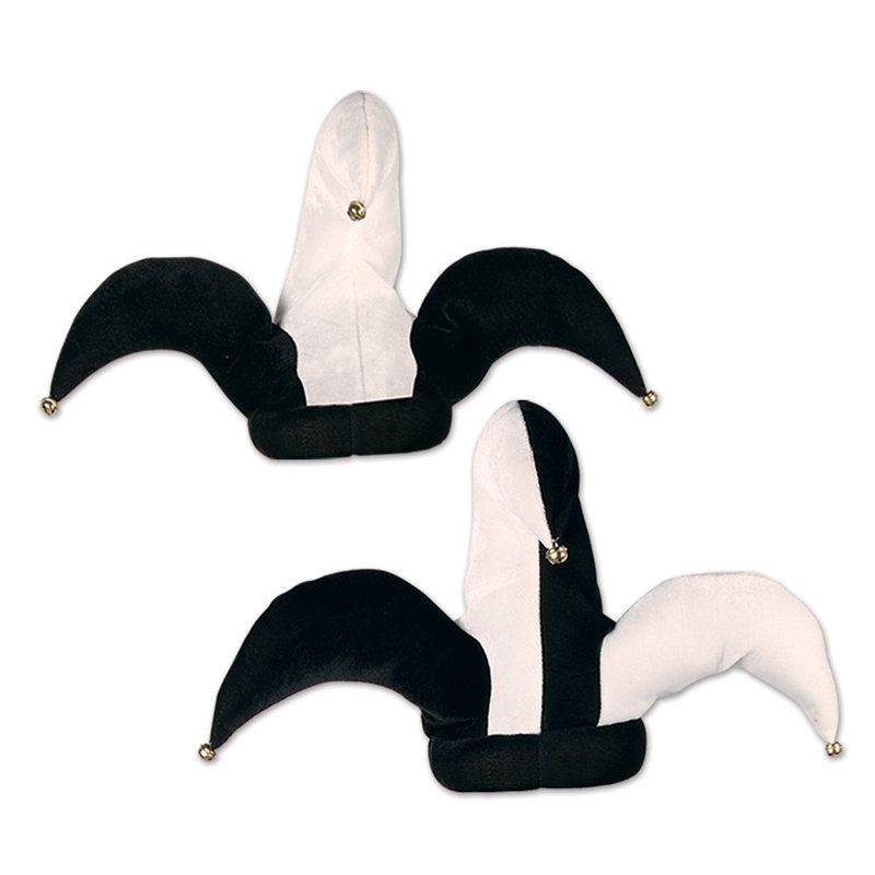 Chapeaux en peluche noirs et blancs