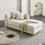 66.9 Wide Upholstered Chaise Lounge Sofa