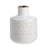 Round White/Gold Vase - Set of 2 - 6"Dia. x 8" - White/Gold