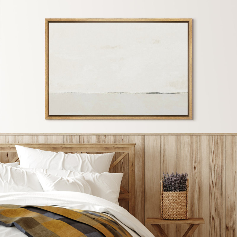 «Contemporary Simple & Minimal Neutral Modern Artwork», art mural encadré sur toile, H 24 po x l 36 po x P 1,5 po