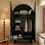 Bedroom American circular arc wardrobe