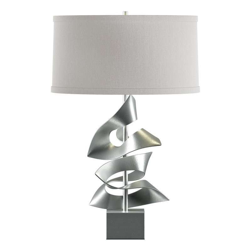 Gallery 24.7" Table Lamp, Flax, Vintage Platinum