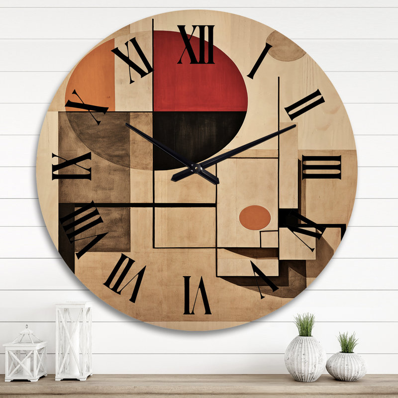 Horloge murale en bois surdimensionné Belge, Très grand