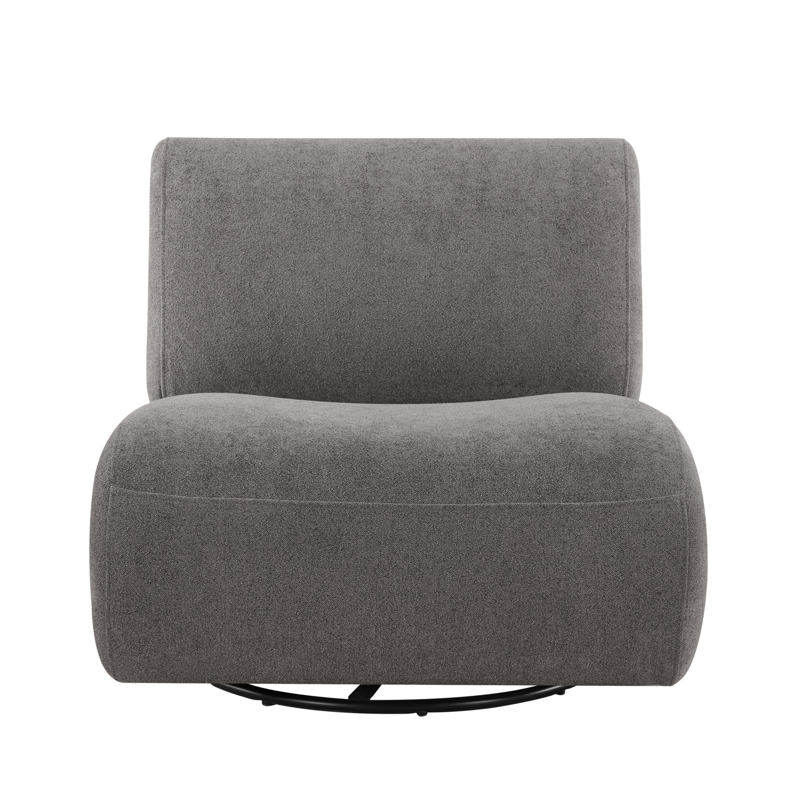 Nita 33'' Swivel Upholstered Accent Chair, Elite Pewter