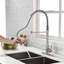 Robinet de cuisine rétractable à poignée simple avec accessoires-69221875