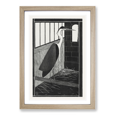 Giant Heron by Samuel De Mesquita - Framed Print